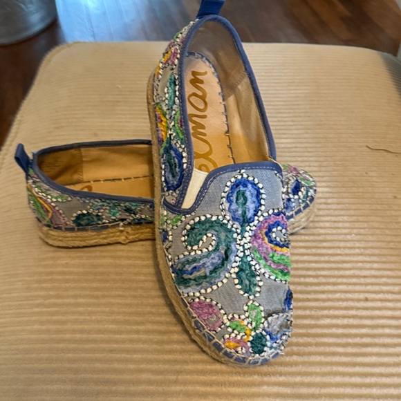 Sam Edelman Multicolor Embellished Espadrilles. Sz 9M 39. - Picture 4 of 11